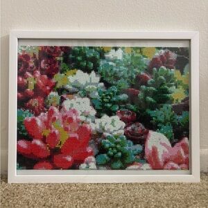 Framed Succulent diamond painting Art